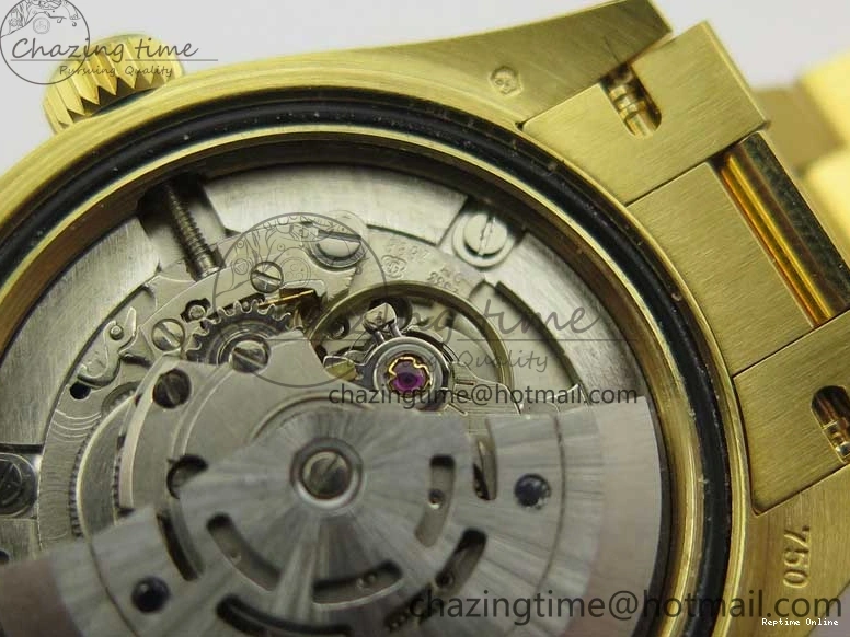 0516 Daydate 278288 31mm YG EWF Best Edition Green Malachite Dial on YG President Bracelet ETA SunProtective 2605